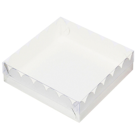 Коробка для печенья и пряников 120*120*30 мм (белая)