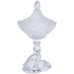 Сахарница стеклянная с крышкой Зарничка Свитти Белый