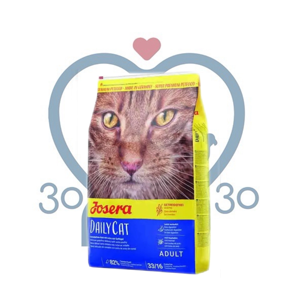 DailyCat (Adult 33/16) беззерновой корм для взрослых кошек с чуствительным пищеварением, страдающих пищевой непереносимостью зерновых культур, на основе мяса домашней птицы с бататом