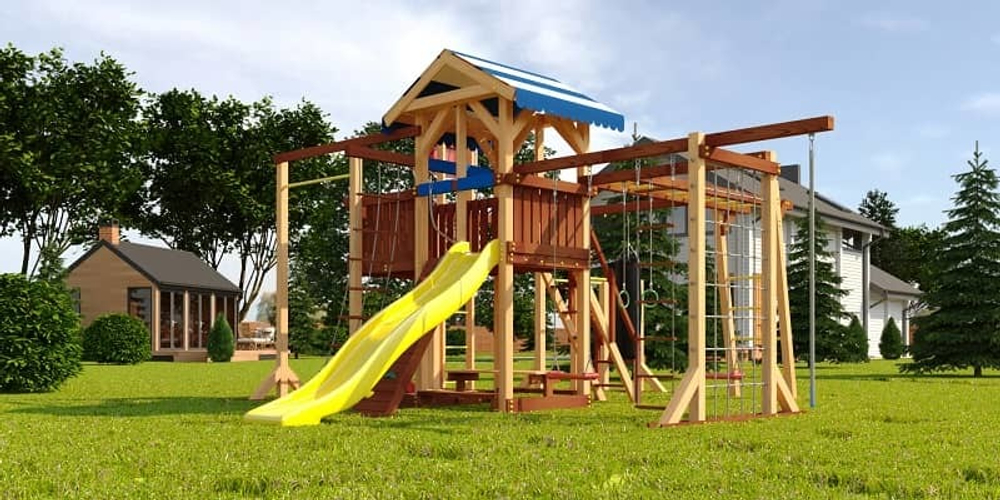 Деревянная детская площадка Савушка "4 сезона" - семейная