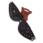 Черная кожаная маска со съёмными шорами Sitabella BDSM Accessories 3080-1