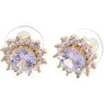 Серьги из гиппоалергенного металла со стразами «ПАЛУМНА», классика, цвет золото и серебро, 1,3-dсм