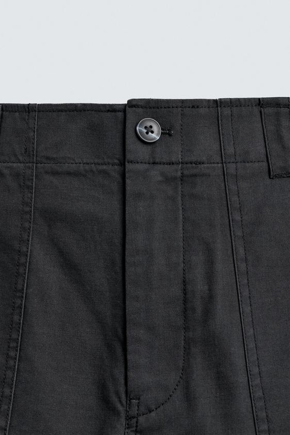 ZARA БРЮКИ STRAIGHT FIT С ЭФФЕКТОМ ПОТЕРТОСТИ, СТАЛЬНОЙ