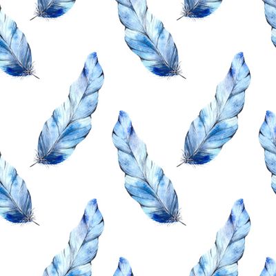Голубые перья