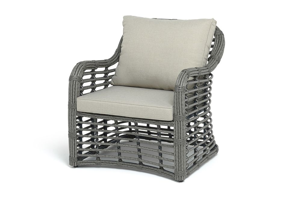 "Ницца" кресло из искусственного ротанга, цвет серый