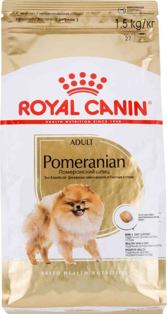Royal Canin 1,5кг Pomeranian Adult корм для собак породы Померанский Шпиц Royal Canin 1,5кг Pomeranian Adult корм для собак породы Померанский Шпиц