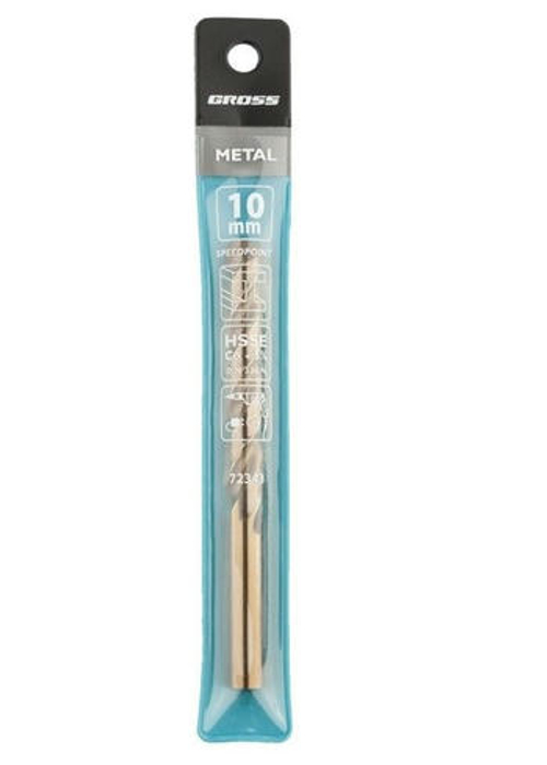 Сверло спиральное по металлу, 10 мм, HSS-Co Gross 72343