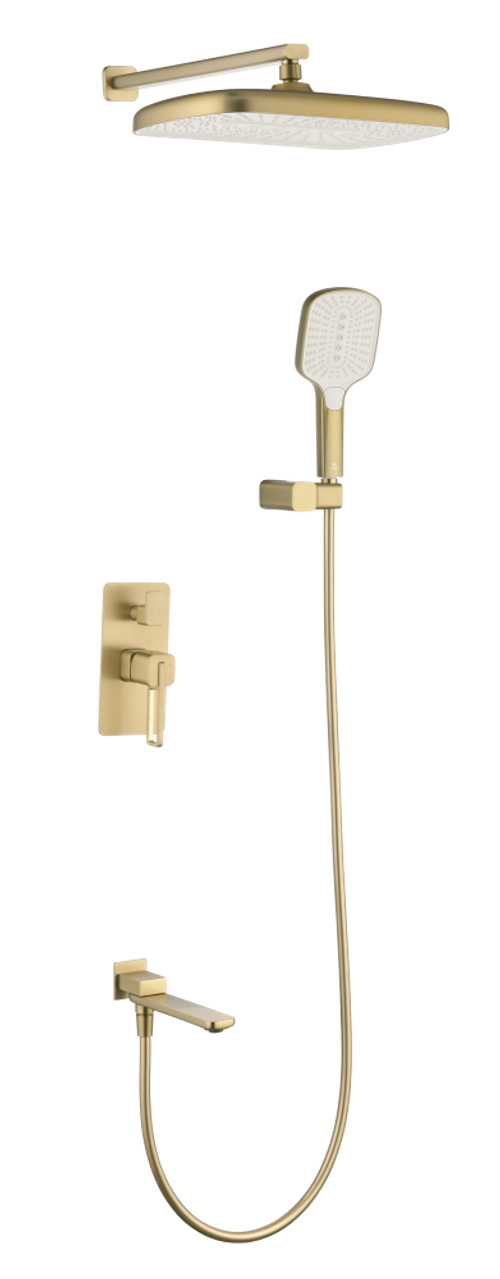 12165-S Смеситель встраиваемый для душа с 3-функ. (Мат. Золото) GANZER (6/1шт)