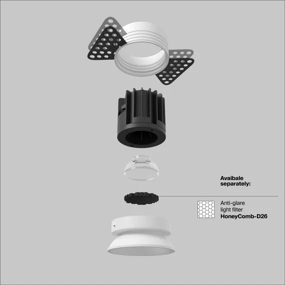 Встраиваемый светильник Раунд / Round 7 Вт 3000 К 50° Technical dl058-7w3k-w