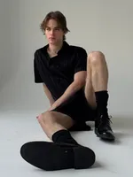 Атласная рубашка 