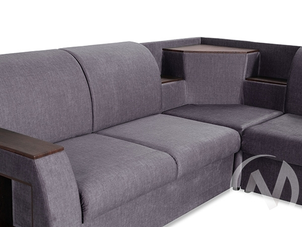 Диван угловой Сенатор (ДУ) 2022 SQUARE 22 (велюр серый)