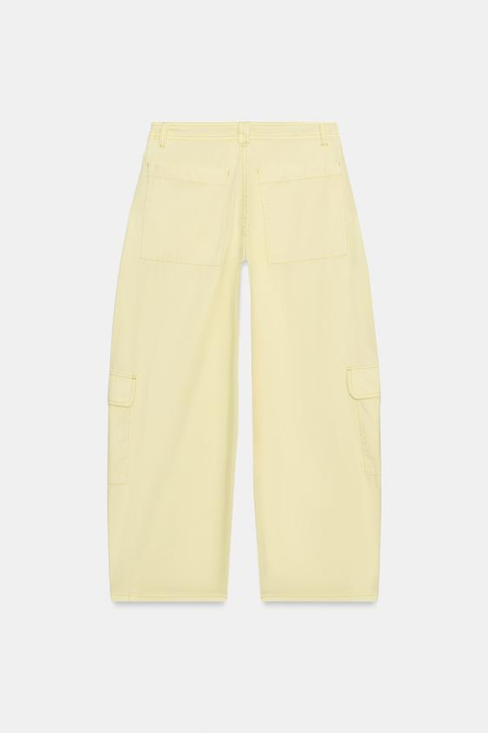 ZARA БРЮКИ КАРГО ОВЕРСАЙЗ, ЖЕЛТЫЙ