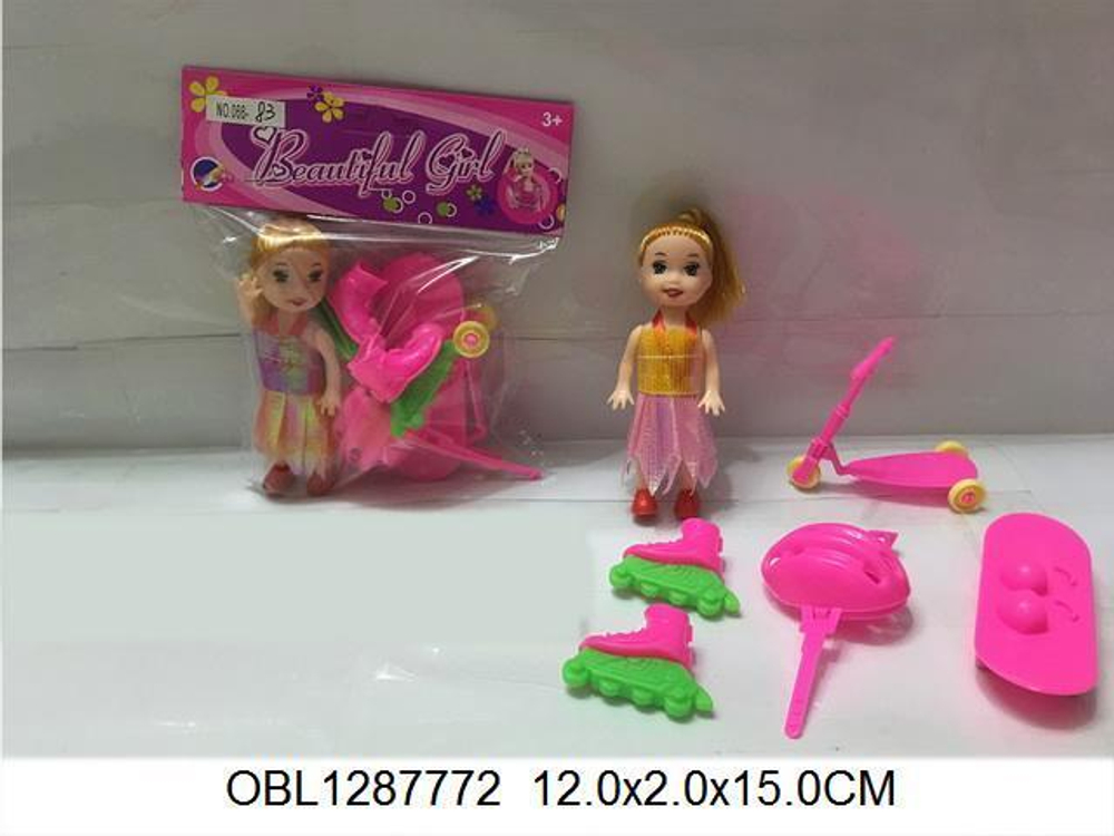 Кукла тип Модель-мини с аксесс. пакет 066-83