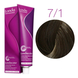 Londa Color стойкая крем-краска, 7/1 блонд пепельный, 60мл