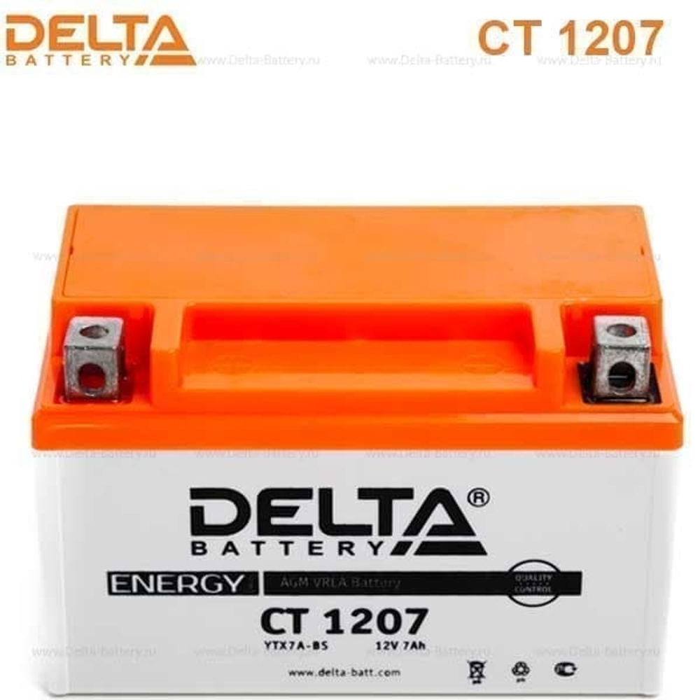 Аккумулятор Delta CT 1207 (12V / 7Ah) [YTX7A-BS]