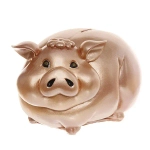 Копилка из гипса «Свинка» 22*14см золото