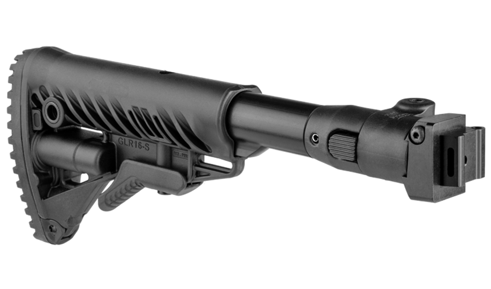 Складной телескопический приклад М4 для АКС-74У, черный, Fab Defense