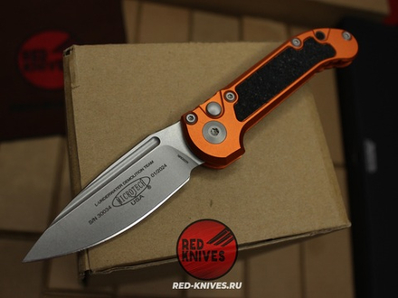 Нож Microtech ORG LUDT Gen III Standard S/E - клинок серый, оранж рукоять