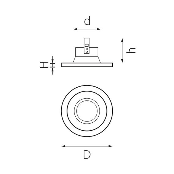 Комплект из светильника и рамки Lightstar Domino Round (214613+214607) D61307