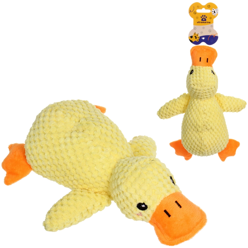 Игрушка для собак «ЗООГРАД», утка, 1 пищалка, 22*6,5*7см / 66гр (лейбл)