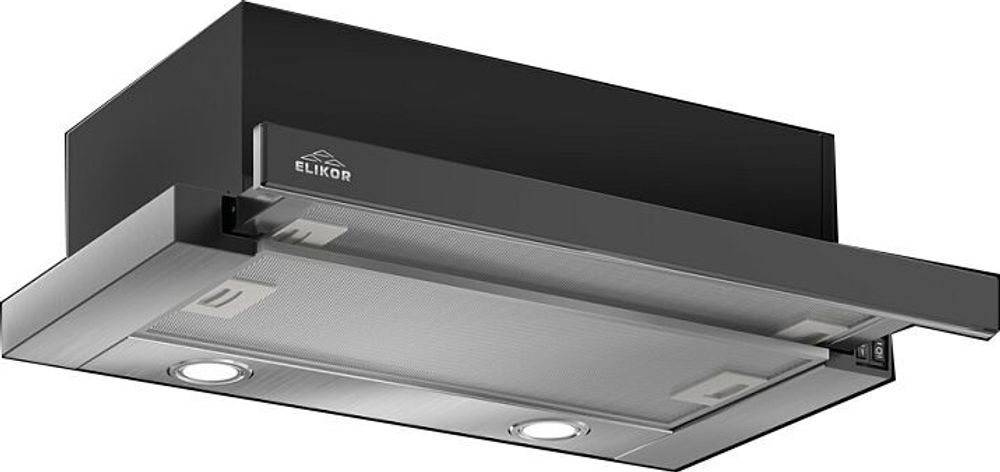 Вытяжка Elikor GLASS 60П-400-В2Л, черный/стекло черное