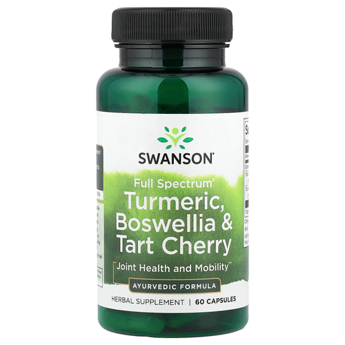 Swanson Vitamins, Full Spectrum, куркума, босвеллия и вишня, 60 капсул