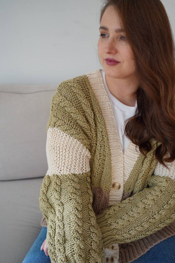 Описание кардигана спицами МАРИ, Автор — Валентина Пасхина