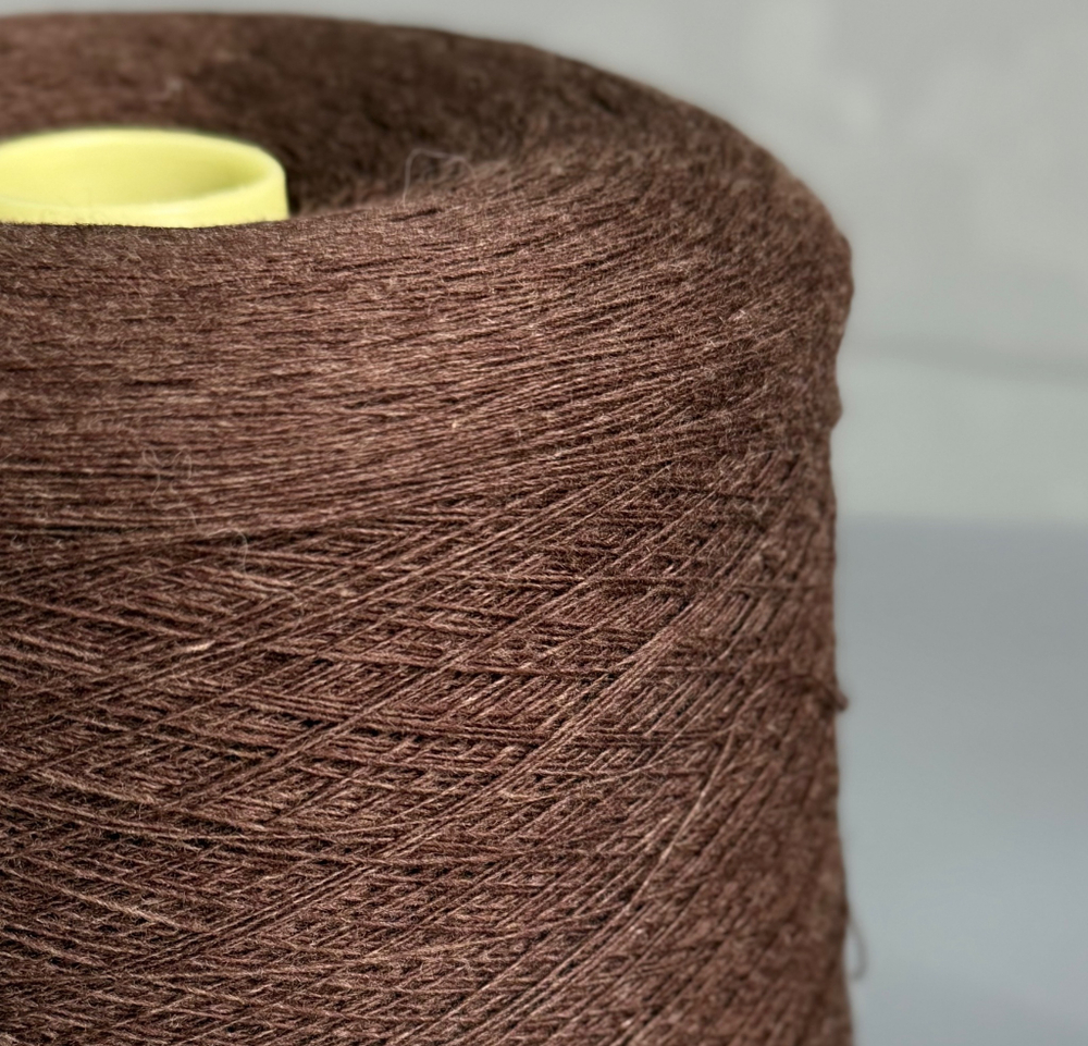 Пряжа Zegna Baruffa Supergeelong 1/15 (100% мериносовая шерсть кардная), 1500м/100гр, брауни