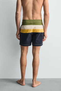 ZARA ДЛИННЫЕ ПЛАВКИ С ПОЛОСАМИ, РАЗНОЦВЕТНЫЙ