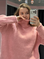 Свитер с горлом Candy розовый