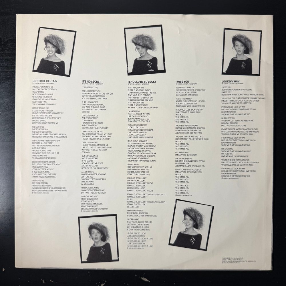 Kylie Minogue - Kylie (Скандинавия 1988г.)