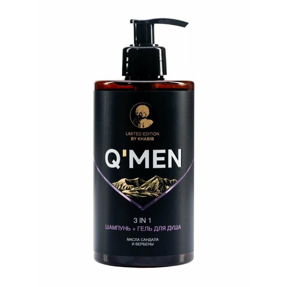 Шампунь+Гель для душа Q-MEN 3в1 410 мл