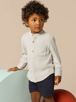 Рубашка льняная для мальчика Next E32-528, Бежевый