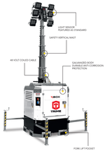 Передвижная мачта освещения TRIME X-Box 6x160W 48V LED - 9M светодиодная