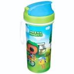 Стакан пластиковый 400мл с крышкой «МИ-МИ-МИШКИ» зеленый
