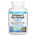 Natural Factors, RxOmega-3, омега-3 повышенной силы действия, 60 капсул (1075 мг в 1 капсуле)