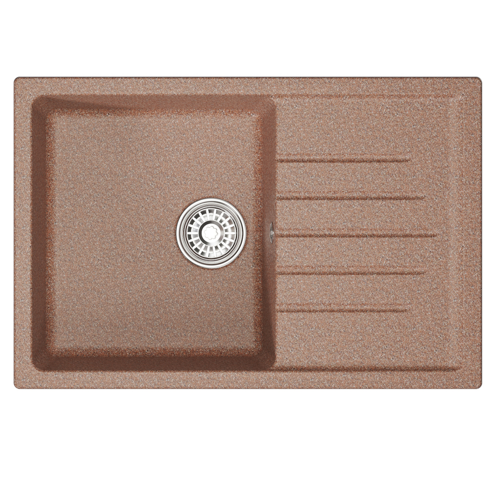 Мойка ML-GM19 КОМФОРТ с крылом, терракотовая (307), 750*500*200мм