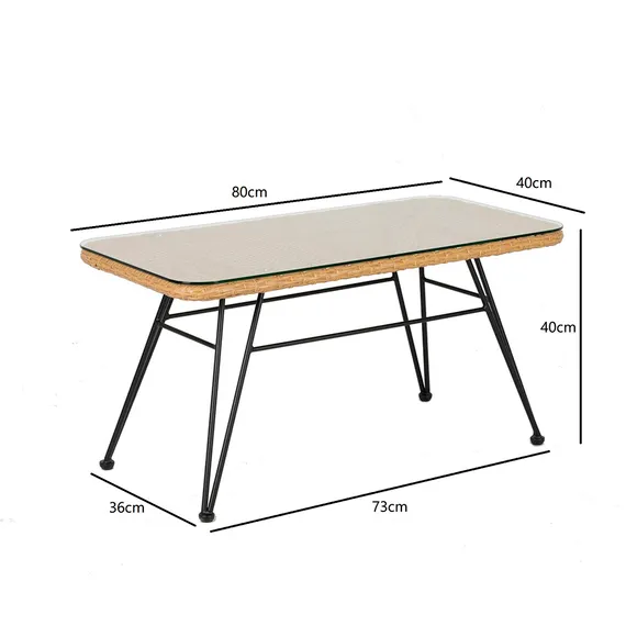 Журнальный столик Vetle, 80х40х40 см