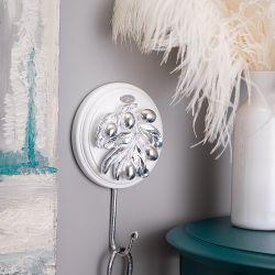 Настенный крючок Oliva Branch (Олива Бранч) Айс Античное серебро