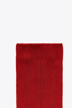 ZARA ТОНКИЕ НОСКИ В РУБЧИК, КРАСНЫЙ