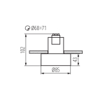 Встраиваемый светильник gu10 KANLUX MINI RITI B/B