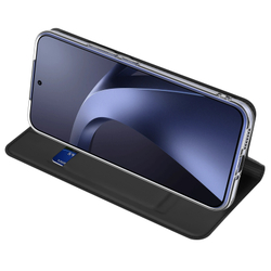 Чехол книжка черного цвета для Xiaomi 17T Pro, серия Skin Pro Series от Dux Ducis