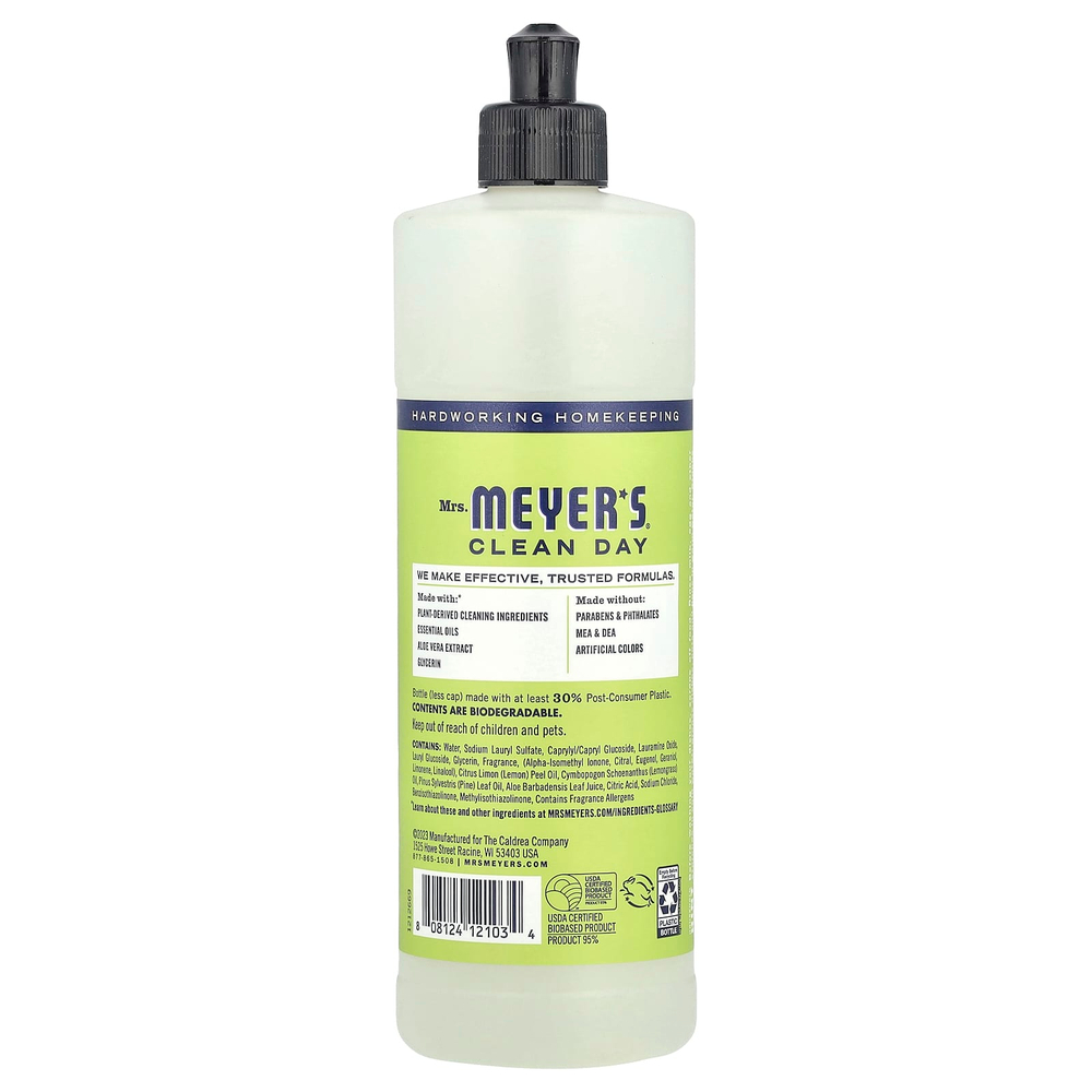 Mrs. Meyers Clean Day, средство для мыться посуды, вербена лимонная, 473 мл (16 жидк. унций)