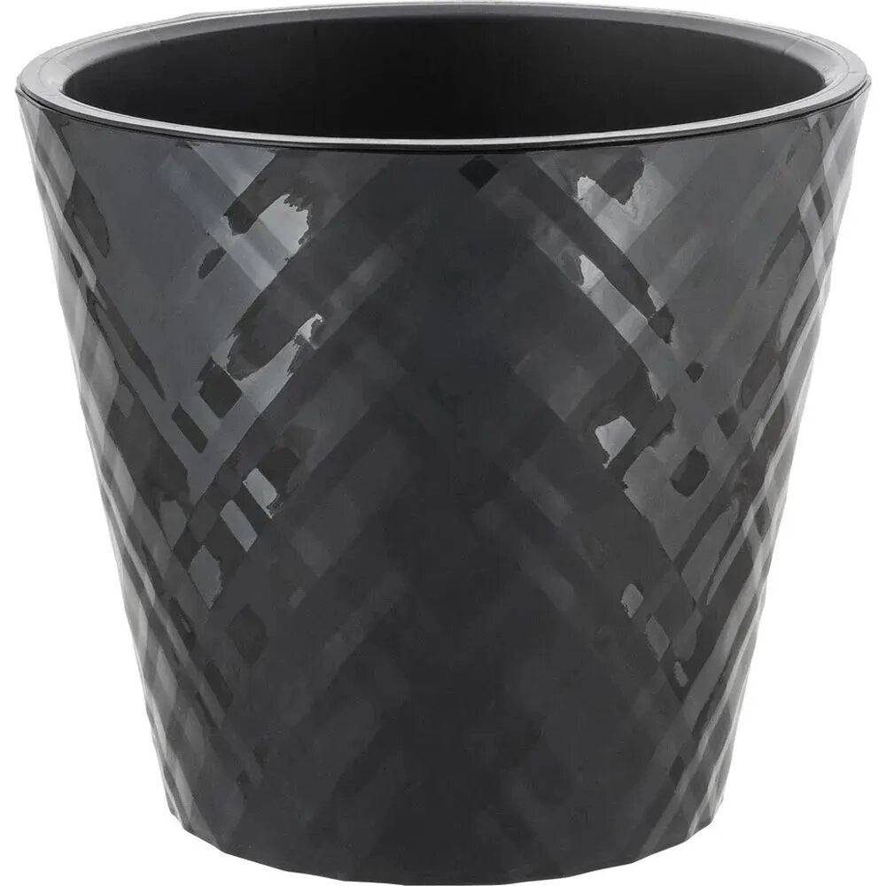 Горшок для цветов InGreen Manhattan D125мм, 1 л c дренажной вставкой, оникс