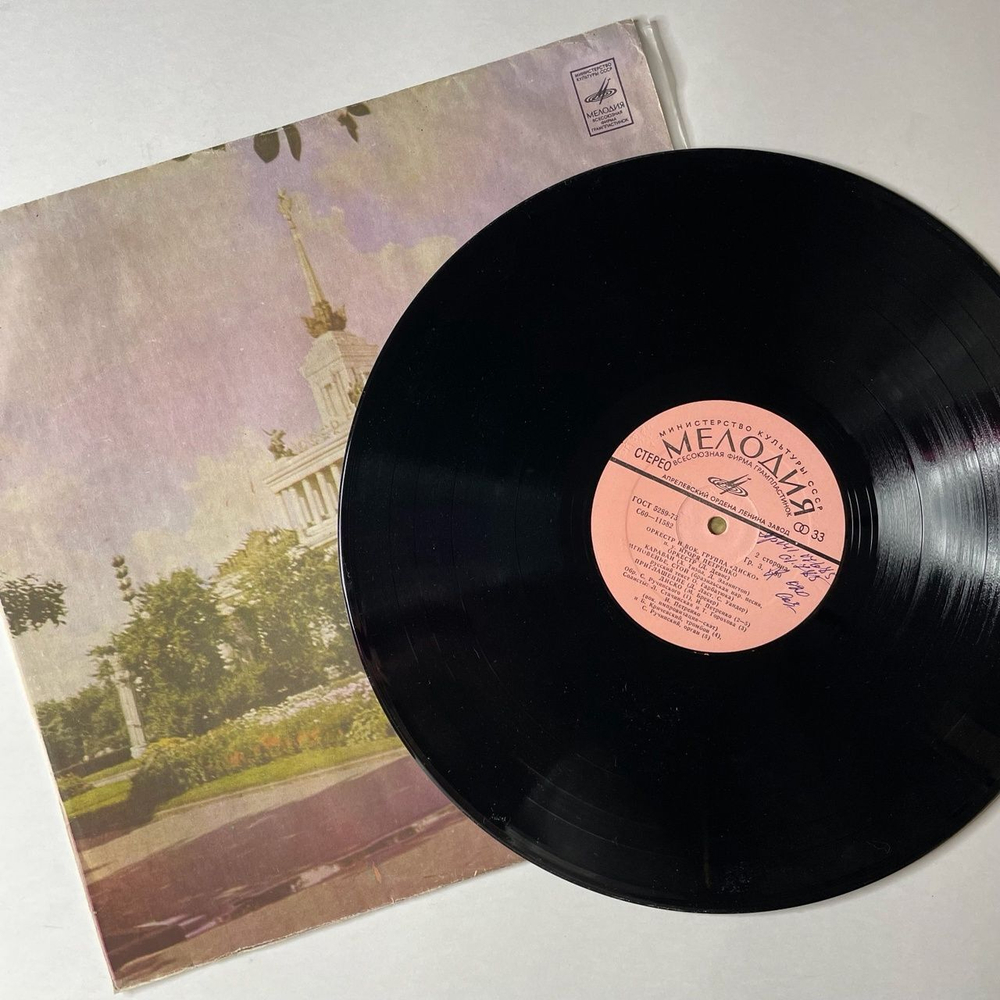 Винтажная виниловая пластинка LP Оркестр И Вокальная Группа Диско (СССР 1979) Я На Камушке Сижу