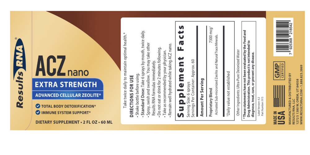 ACZ Nano Extra Strength  zeolite 60 ml