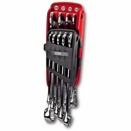 285 DE/S9 Набор из 9-и комбинированных рожково-накидных ключей 6-19 мм, с держателем, USAG (Италия)