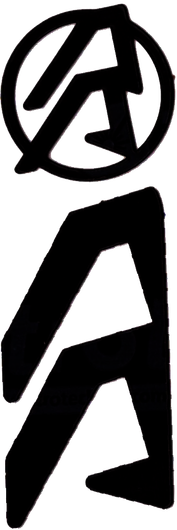 Логотипные вставки Alpha-X (цвет:черный, правые)