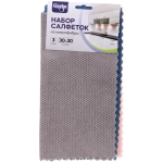 Набор салфеток для уборки Селфи 30*30 (3шт.) 129