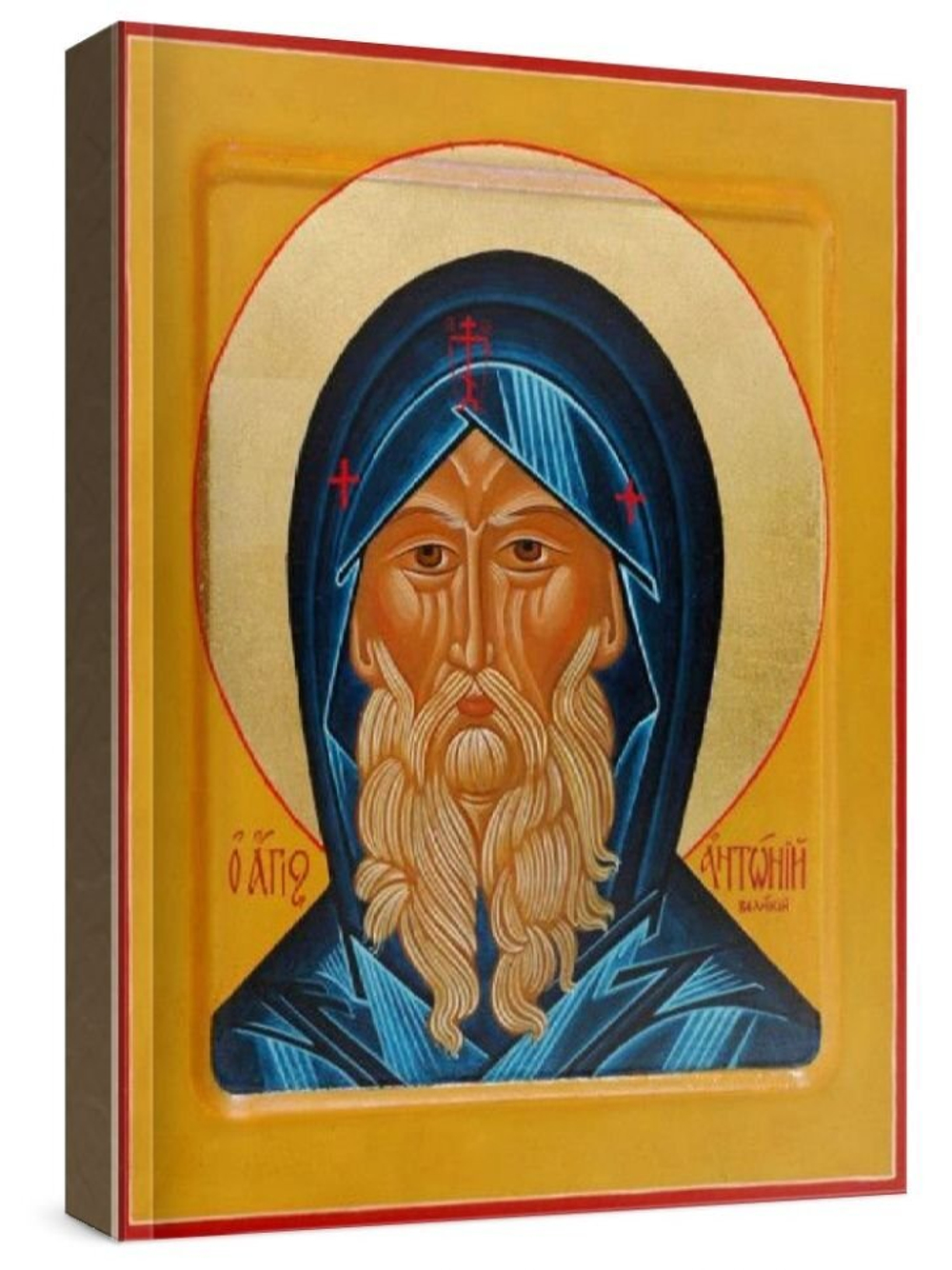 Антоний Великий (рукописная икона)